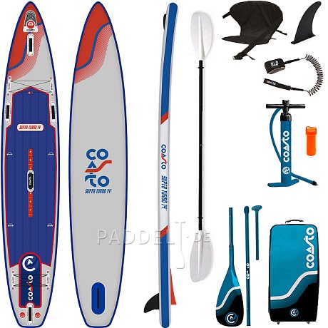 SUP COASTO SUPER TURBO 14' mit Paddel- aufblasbares Stand Up Paddle Board