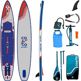 SUP COASTO SUPER TURBO 14' mit Paddel- aufblasbares Stand Up Paddle Board