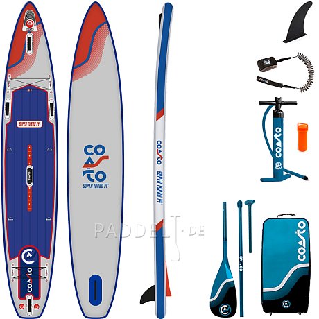 SUP COASTO SUPER TURBO 14' mit Paddel- aufblasbares Stand Up Paddle Board