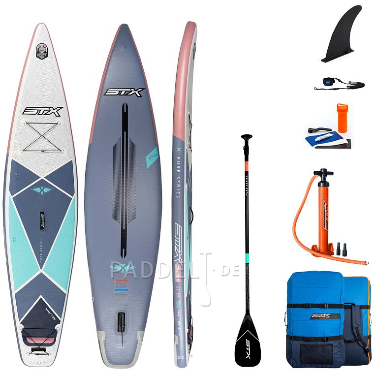 SUP STX Pure Tourer 11'6 x 29 mit Paddel - aufblasbares Stand Up Paddle Board