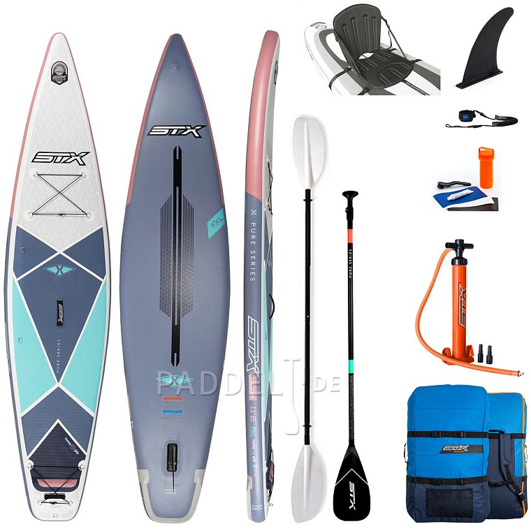 SUP STX Pure Tourer 11'6 x 29 mit Paddel - aufblasbares Stand Up Paddle Board