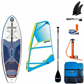 SUP STX Hybrid Junior Cruiser 8' mit Paddel incl. Segel - aufblasbares Stand Up Paddle Board und WindSUP 2022