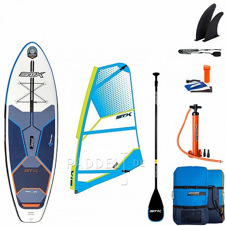 SUP STX Hybrid Junior Cruiser 8' mit Paddel incl. Segel - aufblasbares Stand Up Paddle Board und WindSUP 2022