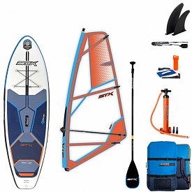 SUP STX Hybrid Junior Cruiser 8' mit Paddel incl. Segel - aufblasbares Stand Up Paddle Board und WindSUP 2022