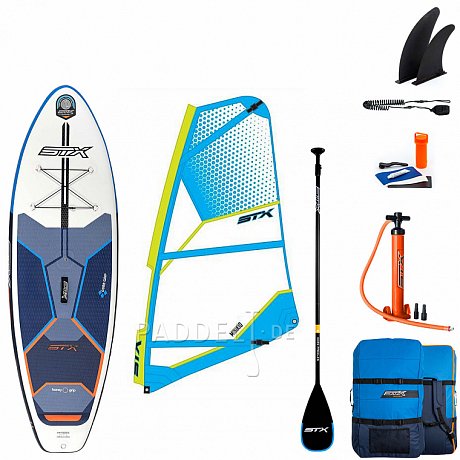 SUP STX Hybrid Junior Cruiser 8' mit Paddel incl. Segel - aufblasbares Stand Up Paddle Board und WindSUP 2022