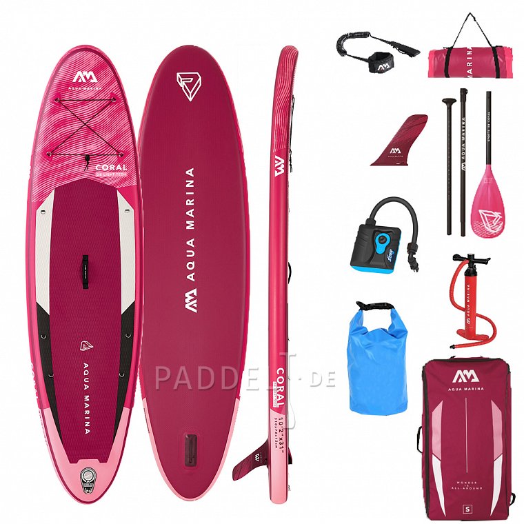 SUP AQUA MARINA CORAL 10'2 Modell 2022 - aufblasbares Stand Up Paddle Board