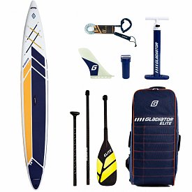 SUP GLADIATOR ELITE 14' Race mit Karbon Paddel - aufblasbares Stand Up Paddle Board