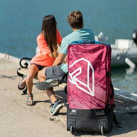 AQUA MARINA Premium 90l Rucksack mit Rollen für SUP Boards - rot