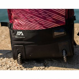 AQUA MARINA Premium 90l Rucksack mit Rollen für SUP Boards - rot