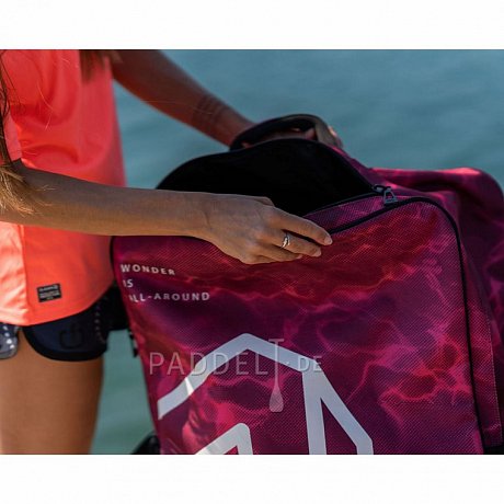 AQUA MARINA Premium 90l Rucksack mit Rollen für SUP Boards - rot