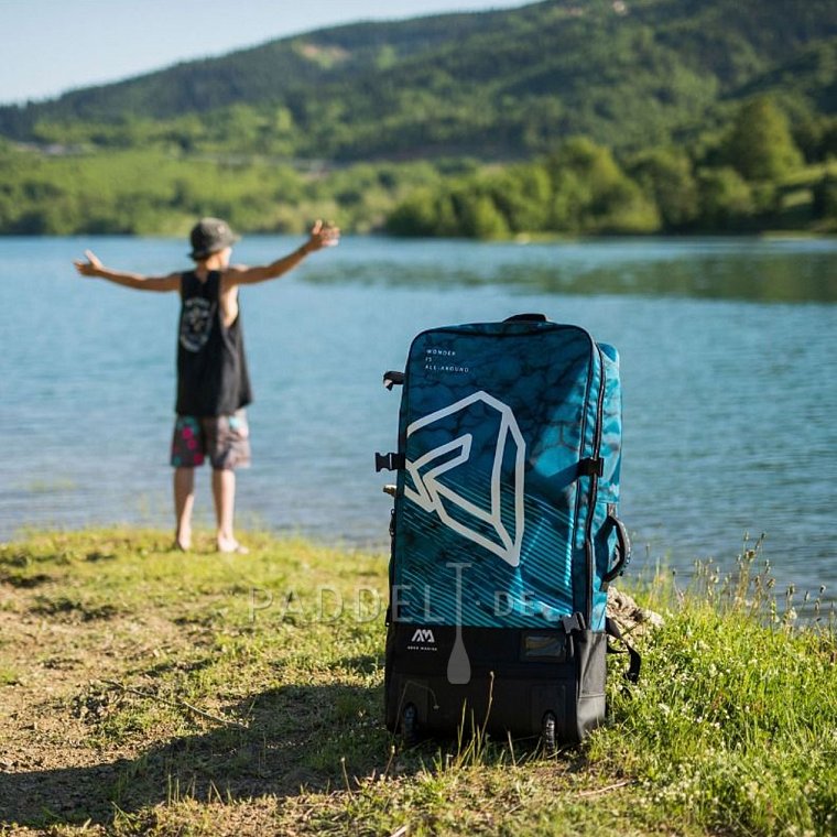 Transportní vak AQUA MARINA Premium 90l s kolečky - modrý