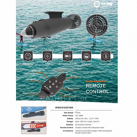 ZRAY AQUAJET  Motor für SUP, Kajak