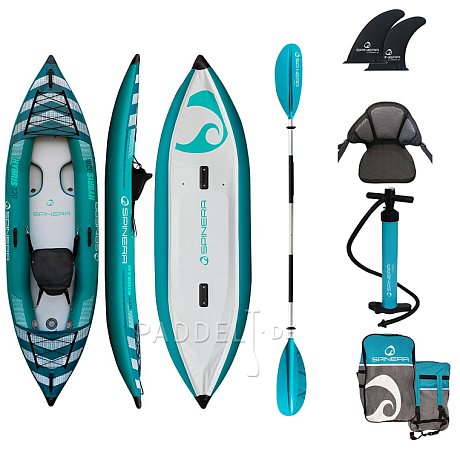 Kajak SPINERA HYBRIS 320 aufblasbares Kajak 1-Person