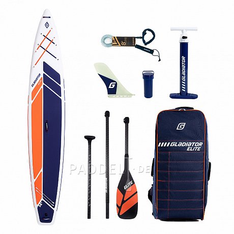 SUP GLADIATOR ELITE 14' Touring mit Karbon Paddel - aufblasbares Stand Up Paddle Board