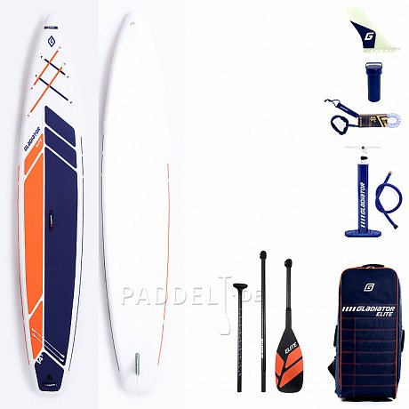 SUP GLADIATOR ELITE 14' Touring mit Karbon Paddel - aufblasbares Stand Up Paddle Board