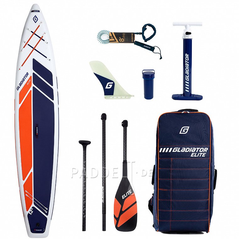 Paddleboard GLADIATOR ELITE 12'6 Light s karbon pádlem model 2022 - nafukovací