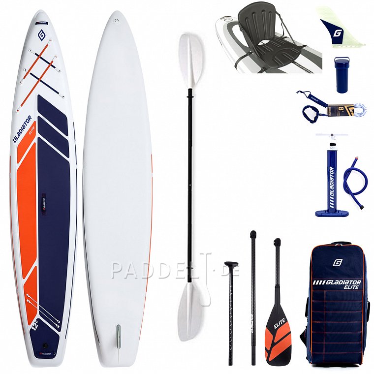 Paddleboard GLADIATOR ELITE 12'6 Light s karbon pádlem model 2022 - nafukovací