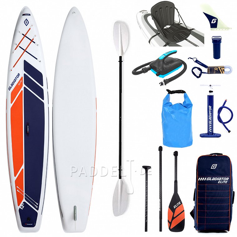 Paddleboard GLADIATOR ELITE 12'6 Light s karbon pádlem model 2022 - nafukovací