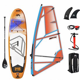 WindSUP AQUA MARINA Blade 10'6 incl. Segel - aufblasbares Stand Up Paddle Board mit Windsurf-Option