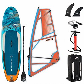 SUP AQUA MARINA Blade 10'6 Modell 2022/2023 incl. Segel - aufblasbares Stand Up Paddle Board mit Windsurf-Option