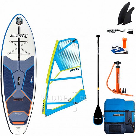 SUP STX WS Hybrid Cruiser 10’8” mit Paddel incl. Segel - aufblasbares Stand Up Paddle Board und WindSUP 2022