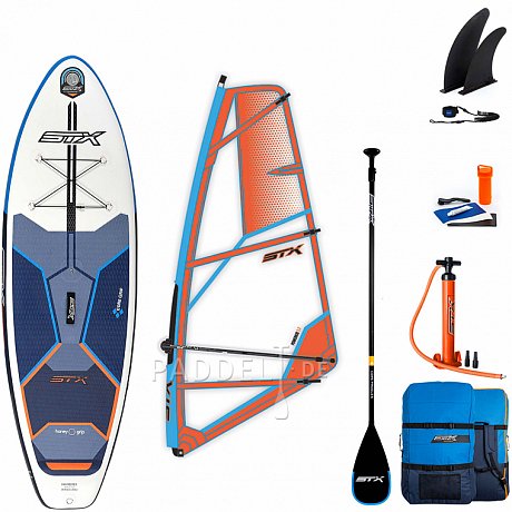 SUP STX WS Hybrid Cruiser 10’8” mit Paddel incl. Segel - aufblasbares Stand Up Paddle Board und WindSUP 2022