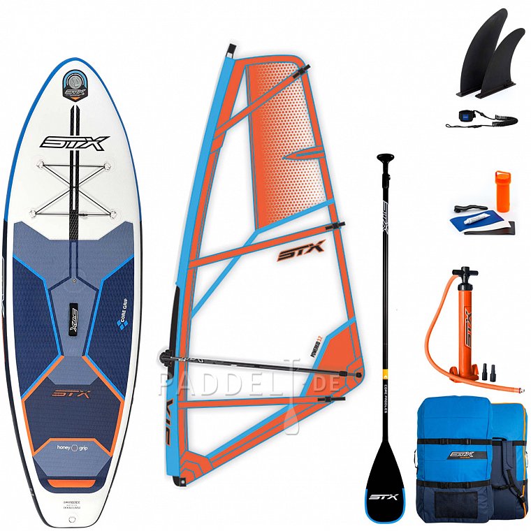 SUP STX WS Hybrid Cruiser 10’8” mit Paddel - aufblasbares Stand Up Paddle Board und WindSUP 2022