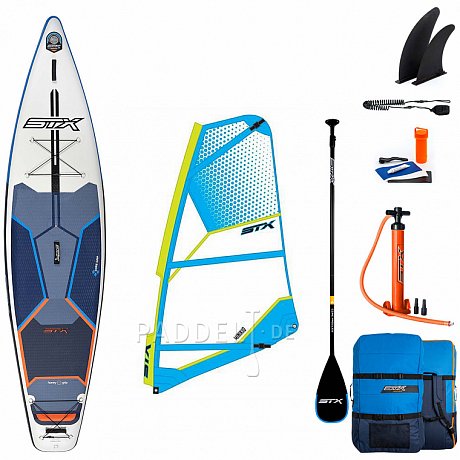 STX WS Tourer 11'6 WindSUP mit Paddel incl. Segel - aufblasbares Stand Up Paddle Board und Windsurfboard 2022