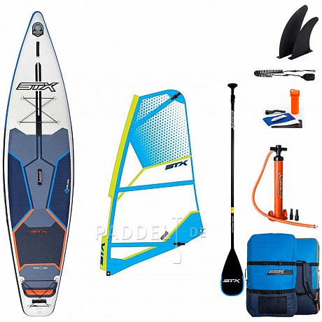 STX WS Tourer 11'6 WindSUP mit Paddel incl. Segel - aufblasbares Stand Up Paddle Board und Windsurfboard 2022