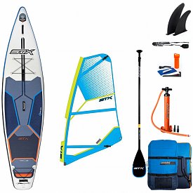 STX WS Tourer 11'6 WindSUP mit Paddel incl. Segel - aufblasbares Stand Up Paddle Board und Windsurfboard 2022
