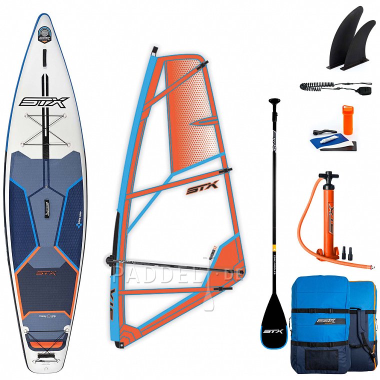 STX WS Tourer 11'6 WindSUP mit Paddel - aufblasbares Stand Up Paddle Board und Windsurfboard 2022