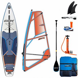 STX WS Tourer 11'6 WindSUP mit Paddel incl. Segel - aufblasbares Stand Up Paddle Board und Windsurfboard 2022