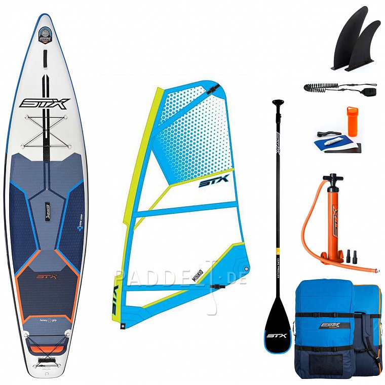 STX WS Tourer 11'6 WindSUP mit Paddel - aufblasbares Stand Up Paddle Board und Windsurfboard 2022