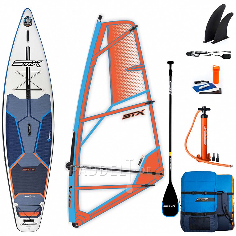 STX WS Tourer 11'6 WindSUP mit Paddel - aufblasbares Stand Up Paddle Board und Windsurfboard 2022