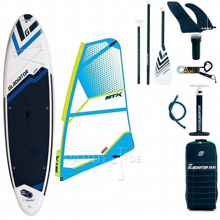 SUP GLADIATOR WindSUP 10'7  SC - aufblasbares Stand Up Paddle Board mit Windsurf Option