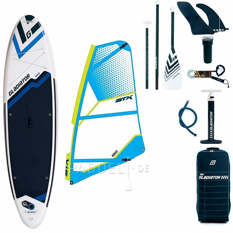 SUP GLADIATOR WindSUP 10'7  SC - aufblasbares Stand Up Paddle Board mit Windsurf Option