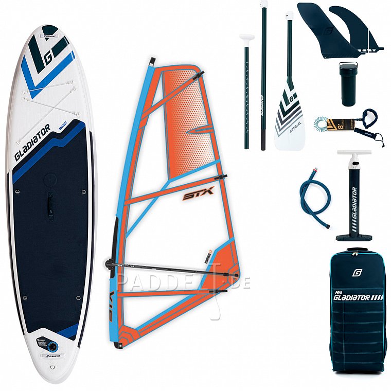 SUP GLADIATOR WindSUP 10'7  SC - aufblasbares Stand Up Paddle Board mit Windsurf Option
