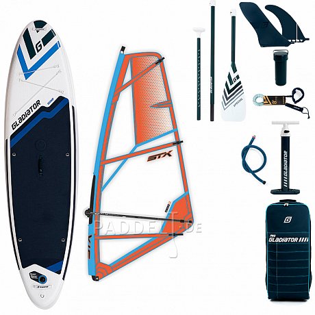 SUP GLADIATOR WindSUP 10'7 SC incl. Segel - aufblasbares Stand Up Paddle Board mit Windsurf Option
