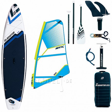 SUP GLADIATOR WindSUP 11'6 SC incl. Segel - aufblasbares Stand Up Paddle Board mit Windsurf Option