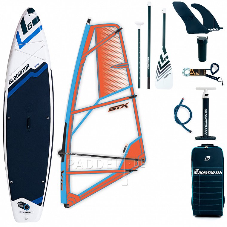 SUP GLADIATOR WindSUP 11'6  SC - aufblasbares Stand Up Paddle Board mit Windsurf Option