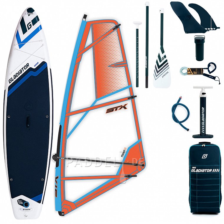 SUP GLADIATOR WindSUP 11'6  SC - aufblasbares Stand Up Paddle Board mit Windsurf Option