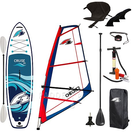 SUP F2 CRUISE WINDSURF 10'6 TEAM TURQUISE incl. Segel - aufblasbares Stand Up Paddle Board und Windsurfboard