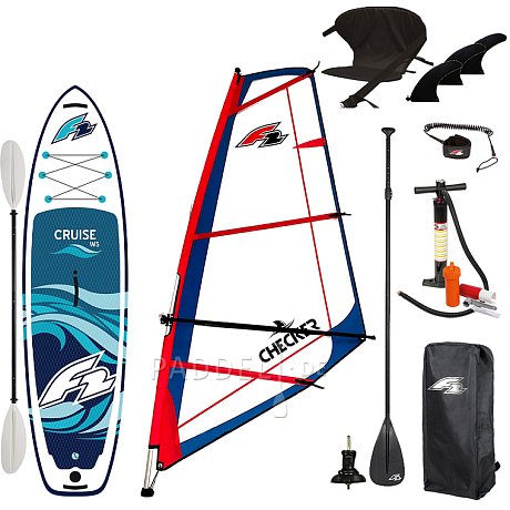 SUP F2 CRUISE WINDSURF 10'6 TEAM TURQUISE incl. Segel - aufblasbares Stand Up Paddle Board und Windsurfboard