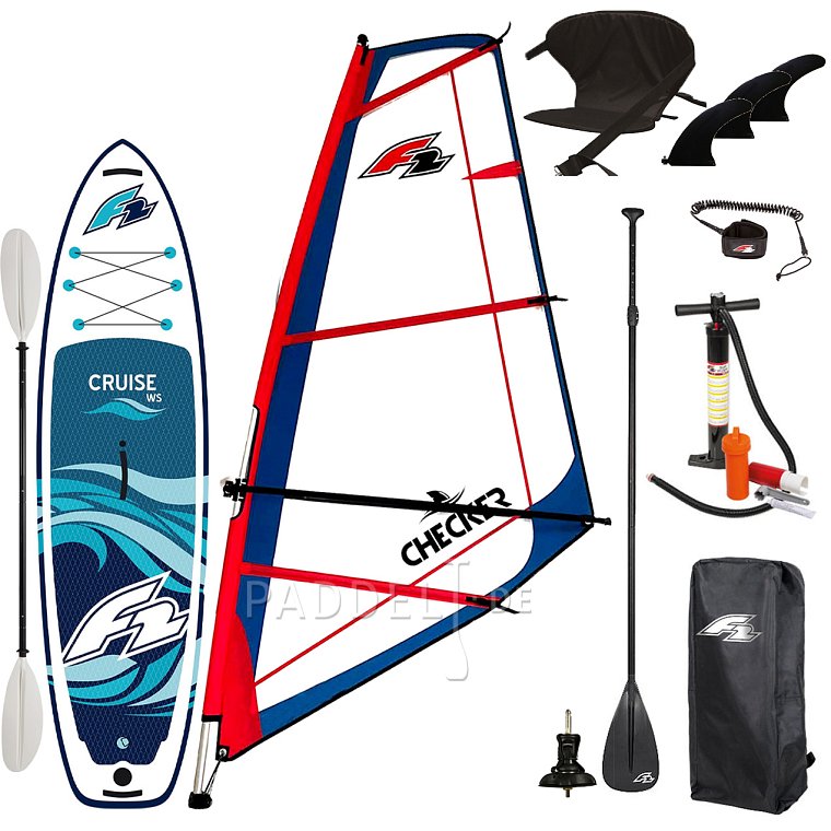 SUP F2 CRUISE WINDSURF 10'6 TEAM TURQUISE incl. Segel - aufblasbares Stand Up Paddle Board und Windsurfboard