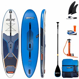 SUP STX WS Hybrid Freeride 10’6 x 32 mit Paddel - aufblasbares Stand Up Paddle Board und WindSUP 2022