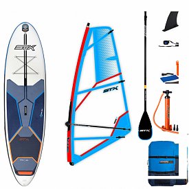 SUP STX WS Hybrid Freeride 10’6 x 32 mit Paddel incl. Segel - aufblasbares Stand Up Paddle Board und WindSUP 2022