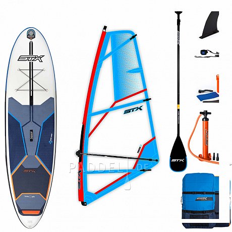 SUP STX WS Hybrid Freeride 10’6 x 32 mit Paddel incl. Segel - aufblasbares Stand Up Paddle Board und WindSUP 2022