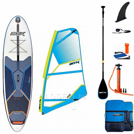 SUP STX WS Hybrid Freeride 10’6 x 32 mit Paddel incl. Segel - aufblasbares Stand Up Paddle Board und WindSUP 2022