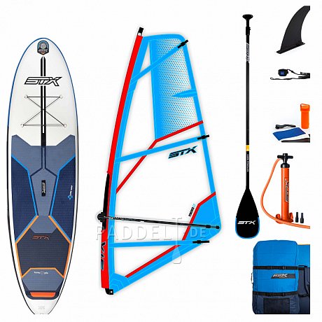 SUP STX WS Hybrid Freeride 10’6 x 32 mit Paddel incl. Segel - aufblasbares Stand Up Paddle Board und WindSUP 2022