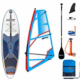 SUP STX WS Hybrid Freeride 10’6 x 32 mit Paddel incl. Segel - aufblasbares Stand Up Paddle Board und WindSUP 2022